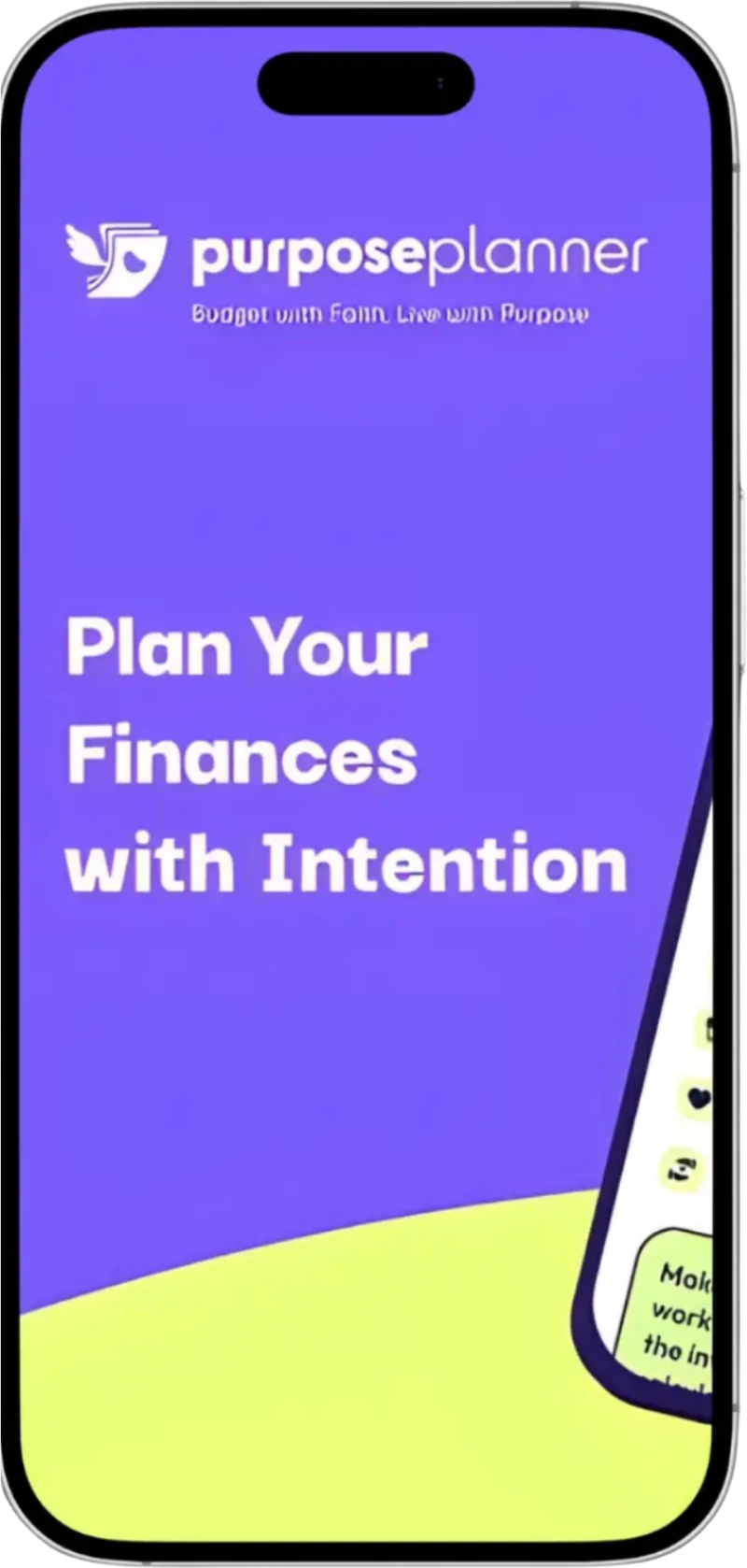 Purpose Planner home screen: plan your finances with intention